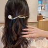 Advanced Sense Clip Grande de Perla para la Parte Posterior de la Cabeza Hebilla de Rana Horquilla Verano Clip de Pico de Pato Horquilla Una Palabra Clip de Giro Sombrerería