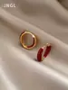 Pendientes de Diseño Personalizado, Lujo Accesible y Pendientes de Gama Alta, Exquisitos y de Moda, Pendientes de Zirconia Color Oro Champagne con Forma de Durian