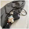 Bolso Cruzado Estampado de Lunares Estilo Coreano Bolso de Mano Fresco Dulce Bolso de Bolos Bolso de Hombro de Moda Personalidad Nicho ins