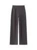 Pantalones rectos de pierna ancha, ajustados, adelgazantes, suaves y amigables con la piel, pantalones largos de color liso, modernos y versátiles para mujer 12998