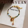 Original Nuevo Estilo Chino Moda Colorido Esmalte Flor de Pony Collar para Mujeres Versátil Gama Alta Retro Lujo Ligero Cadena para Clavícula