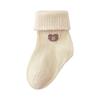 Calcetines infantiles de primavera 23 clase a algodón peinado calcetines para bebé conejo de dibujos animados calcetines de pestaña calcetines de algodón sueltos con encaje recién nacido