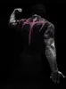 Breathedivinity Marca Americana de Moda Estilo Oscuro Ropa Deportiva Fitness Camiseta para Hombre Elástico de Secado Rápido