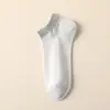 Calcetines tobilleros antibacterianos de ramio 7A para hombre, finos de verano, versátiles para negocios, deportivos, transpirables, para pareja, absorbentes de sudor y resistentes al olor, calcetines de algodón