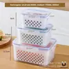 Refrigerador de Suministro Especial Transfronterizo Caja Sellada para Drenaje y Conservación de Frescura Caja de Almacenamiento para Refrigerador Caja de Almacenamiento con Drenaje para Conservación de Frescura de Frutas y Verduras