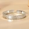 Pé prata 999 prata de lei padrão martelo feito à mão batida design original irregular homens e mulheres casais pulseira de prata atacado