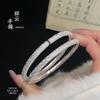 Pulseira de Abertura Xiangyun Dourada Pé Prata 9999 Prata Esterlina Avançada Nicho Versátil Exquisite Sensação para Presente de Aniversário de Namorada