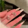 Pendientes de Mariposa de Circonita Hollow de Primavera para Mujer, Pendientes Elegantes de Lujo Ligero y Atmosféricos, Pendientes Únicos, Exquisitos y Hermosos para Mujer