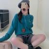 Suéter Grueso de Cuello Redondo Estilo Europeo Otoño 2026 para Mujer, Estilo Perezoso 100% Lana Suave Tejido Casual