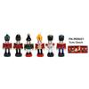 Set de 7cm Cascanueces de Navidad Madera Europeo Mini Pequeño Artesanía Decorativa de Madera Colgante para Árbol de Navidad
