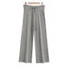 Ap25652-25 Novo Estilo de Inverno Estilo Europeu e Americano Escovado Cintura Baixa Cordão Solto Perna Larga Reta Calças Casuais