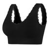 Encaje de comercio exterior talla grande chaleco doble capa sin costuras sin aros sujetador deportivo yoga mujeres sujetador para dormir