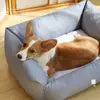 Jaula para perro jaula para mascotas sofá para gato jaula impermeable perro pequeño y mediano cojín de peluche extraíble y lavable jaula para gato cama para perro venta al por mayor