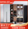Aleación de Aluminio Armario Acabado Dormitorio Puerta Plana Combinación Moderno Simple Hogar Gabinete Almacenamiento Armario Personalización Casa Completa