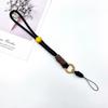 Nuevo llavero con cuerda ajustable para el cuello, tejido a mano, colorido, de poliéster antipérdida para funda de teléfono móvil