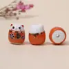Nuevo color gato exquisito diy accesorios de joyería vintage cerámica gato de la suerte cuentas sueltas cerámica pintada gato de la suerte