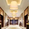 Pantalla de Lámpara Rectangular Simple Moderna de Lino Lámpara Cilíndrica Recta de Restaurante Candelabro de Mesita de Noche de Sala de Estar Balcón Hotel