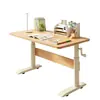Mesa de Estudo, Escrivaninha Infantil, Escrivaninha Dupla de Madeira Maciça, Mesa para Lição de Casa de Aluno do Ensino Fundamental, Mesa de Computador, Mesa com Altura Ajustável