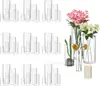 Juego de Jarrones Pequeños Decorativos de Vidrio Vintage Transparente Estilo Ins, Jarrón de Flores y Botella de Aromaterapia, El Más Vendido Transfronterizo con un Toque de Lujo