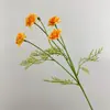 Flor artificial 4 cabezas lasaña flor individual flor de seda flor falsa juego de boda decoración del hogar nuevo arreglo floral venta al por mayor