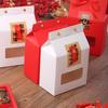 Caja de Regalo de Año Nuevo Portátil Dulces de Turrón Galletas Chocolate Copo de Nieve Pastelería Caja de Embalaje para Regalo Caja Vacía