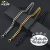 Pulsera Cubana de Acero Titanio de Doble Cara Más Vendida en Europa y América, Pulsera de Cadena Cubana de Acero Inoxidable de Moda Hip-Hop Personalizada para Exportación