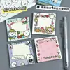 Anotações Adesivas de Ursinho Fofas e Fáceis de Rasgar, Desenho Animado Fofo, Rasgáveis, Projetadas Especialmente para Alunos Estudarem, Coração Feminino de Aparência Elegante, Anotações Adesivas Super Espessas