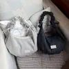 Série Floral Nova de Verão Estilo Coreano Nicho Moda Versátil Uma Alça Transversal Bolsa Nuvem para Mulheres