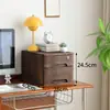 Caja de Almacenamiento de Escritorio Cerradura de Madera Maciza Retro Tipo Cajón Armario de Almacenamiento Dormitorio Oficina Gabinete Utilidad A4 Madera