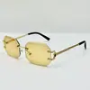 Gafas de Sol Europeas y Americanas Sin Marco de Borde Transfronterizo Nuevas Gafas de Sol Poligonales de Moda Gafas de Sol Pequeñas Estilo Chanel con Sentido Avanzado