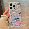 Funda de Teléfono de Dibujos Animados Stitch Oso Cariñoso para iPhone 17 Adecuada para Apple 16 Pro Max 13 Europeos y Americanos 14 Estilo Fresco 15