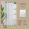 Cortinas de Gaze de Linho Amazon Cross-Border Cortinas de Linho Cor Sólida Cortinas Semi-Transparentes Ultrafinas com Passagem para Varão
