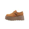 Zapatos Birkenstock de Plataforma para Mujer con Suelas Gruesas, Nuevos de Primavera 2025, Versátiles, de Cobertura Total, Casuales, de Piel