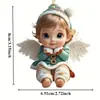 Venta Caliente Transfronteriza Lindo Ángel Niña Pequeña Coche Acrílico Plano Colgante Decorativo Bolsa de Computadora Llavero