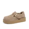 85106 Sapatos Birkenstock Retro de Solado Grosso Aumentadores de Altura Tamanho Pequeno para Mulheres, Lançamento Primavera e Outono 2026 Sapatos Casuais Versáteis de Couro Genuíno