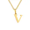 Nuevo Collar de Acero Inoxidable de 26 Letras de Amazon, Cadena para Clavícula Moderna y Versátil, Collar para Pareja con Apellido en Stock