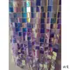 Lentejuelas Hilo Gancho Color Techo Lentejuelas Cuadradas Hilo Cortina de Puerta Boda Decoración de Escenario Centro Comercial Ventana Luz de Cristal Cortina de Puerta