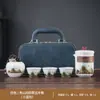 Set Navideño Personalizado, Juego de Té Tetera Retro Rima Antigua Qingshan, Juego de Preparación de Té de Lujo Ligero con Bandeja de Té, Regalo para Empresas al por Mayor