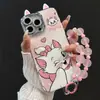 Pulseira de orelha de gato adequada para capa de celular Apple 17 Pro Max, iPhone 15 fofo, 16 estilo menina, 14 modelo novo