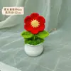 Buquê de Flores Vermelhas para o Dia dos Namorados, um Presente Criativo de Lã Tricotado à Mão, Produto Acabado, Peça Única para Você