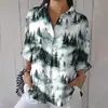 Camisa de Manga Tres Cuartos para Mujer Moda Europea y Americana Impresión Digital 3D Venta Caliente Suministro del Fabricante Moda Casual Multicolor