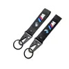 Chaveiro de desempenho BM cordão de celular modificado pingente de carro de metal pulseira de tecido com pingente bordado
