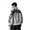 Chaqueta de Vuelo Bordada con Parche de Letra Estilo Callejero Americano 2026 Primavera Unisex Holgada Casual Chaqueta de Béisbol con Cremallera