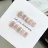 Unhas Vestíveis Gradiente Rosa Pêssego Suave Feitas à Mão An Yi, Nude Claro, Únicas e Versáteis para o Dia a Dia, Arte de Unhas Feita à Mão