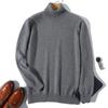 Suéter Masculino de Lã Novo Outono e Inverno Gola Alta Pulôver Espesso Masculino Tamanho Plus Suéter Tricotado Quente Base Suéter de Caxemira