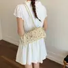 Bolsa Baguete de Bolinhas Doce de Nicho para Mulheres, Nova Tendência Fashion Estilo Garota Laço Bolsa de Axila Bolsa de Ombro