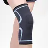 Joelheiras esportivas de nylon tricotado antiderrapantes para corrida, fitness, esportes, escalada ao ar livre, atacado