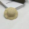 Venta Caliente Transfronteriza Sombrero de Paja Estilo Chanel para Gato Perro Mini Sombrero Sombrero de Algodón para Bebé Sombrero de Muñeca Sombrero de Juguete Sombrero Pequeño