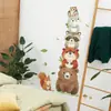 Fun-D88 Dibujos Animados Lindos Animalitos Jenga Habitación Infantil Estudio Hogar Embellecimiento de Paredes Pegatinas de Pared