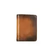 Cartera multifuncional transfronteriza corta vintage de cuero genuino, duradera y antimagnética, para guardar tarjetas de crédito y licencia de conducir